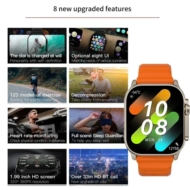 Stylish Smartwatch with Heart Monitor
